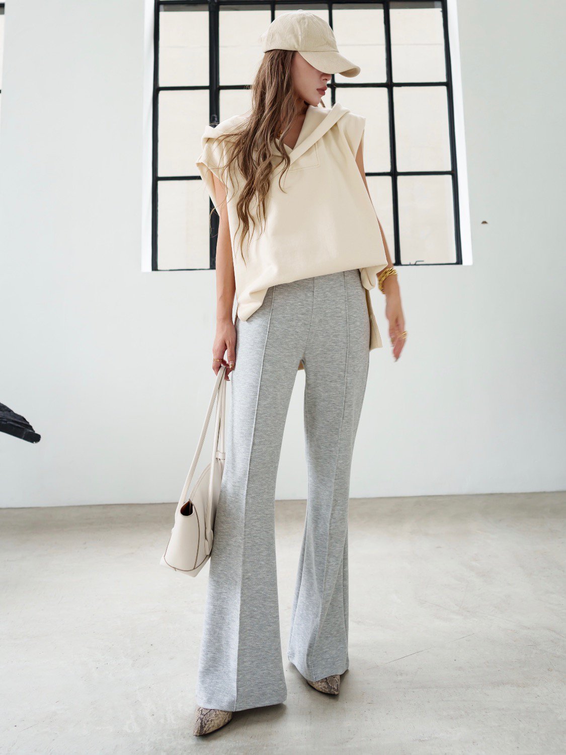 Jersey flare bottom