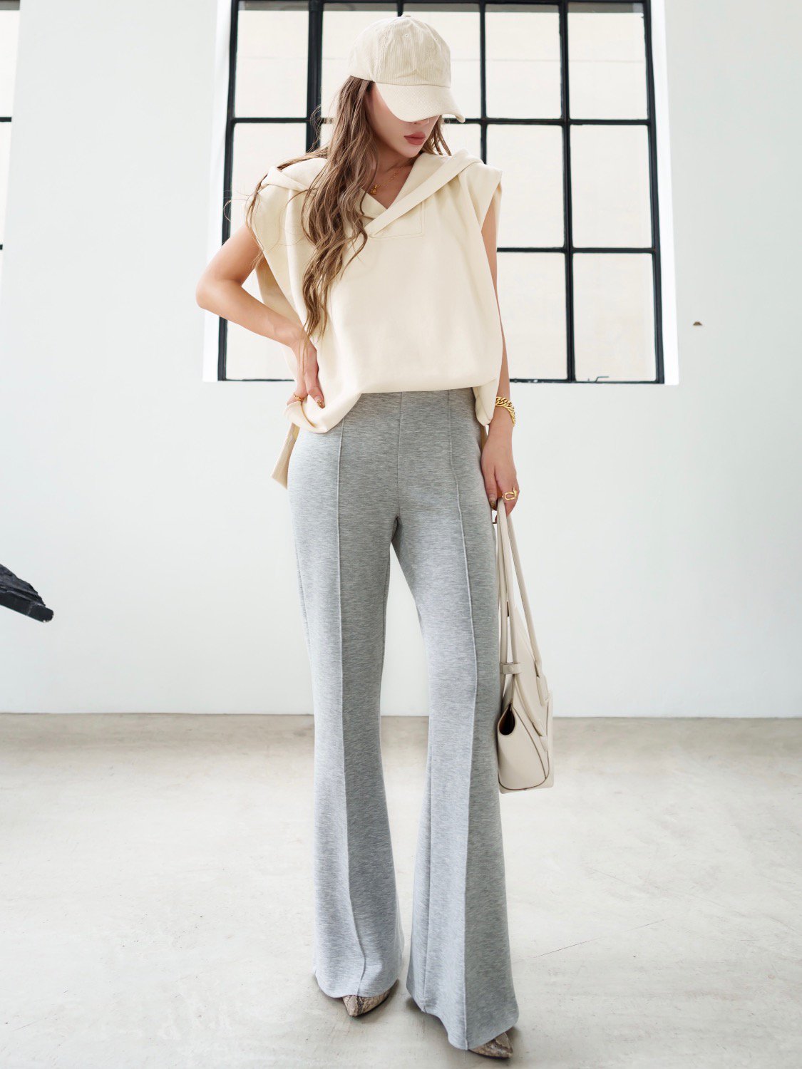 Jersey flare bottom