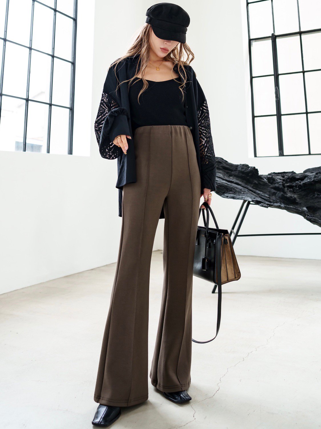 Jersey flare bottom
