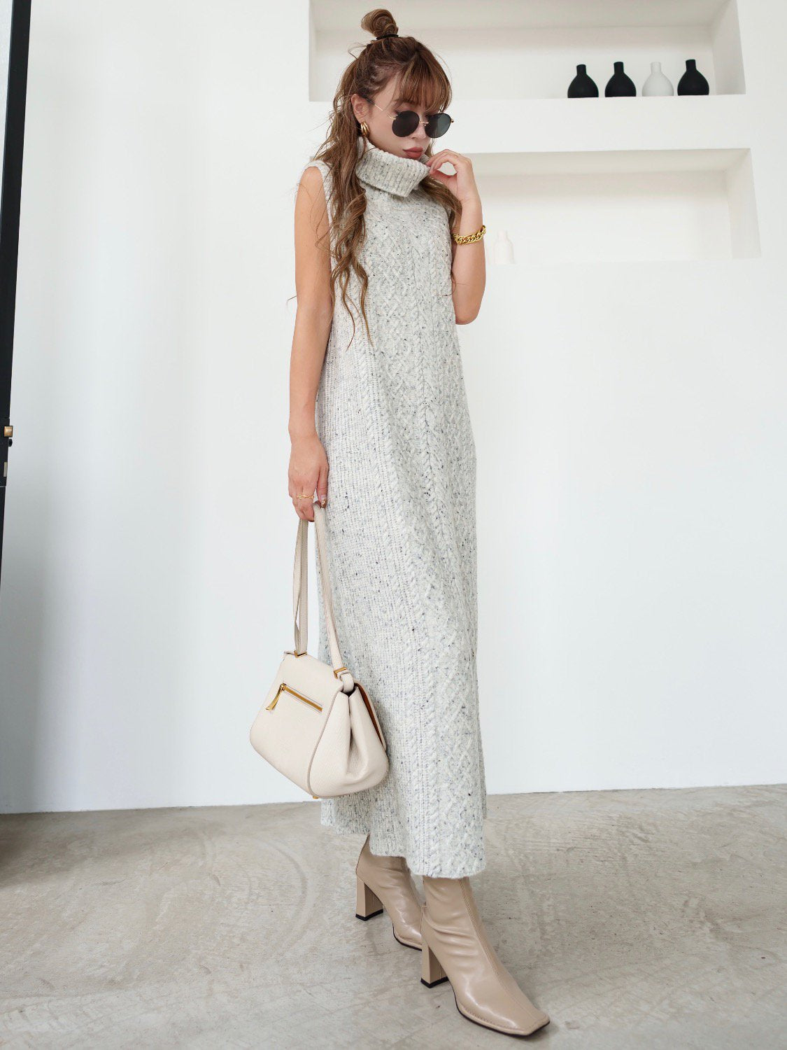 MIX-color ケーブル ワンピース