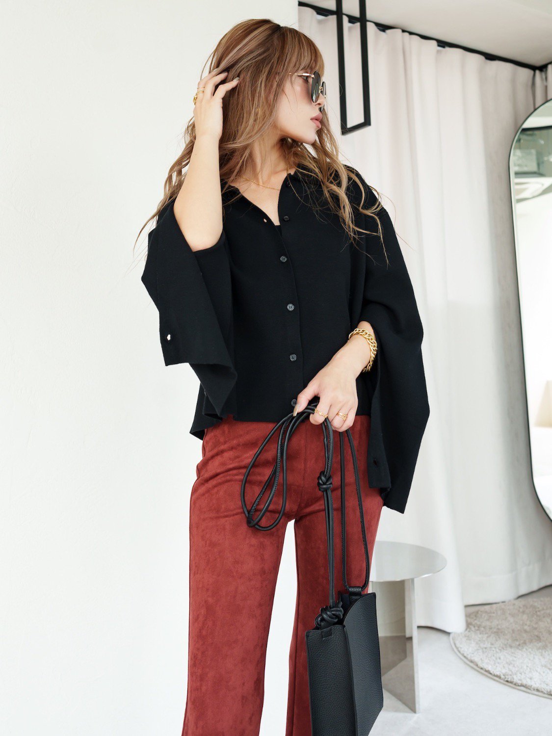 ミラノリブ Knit シャツ