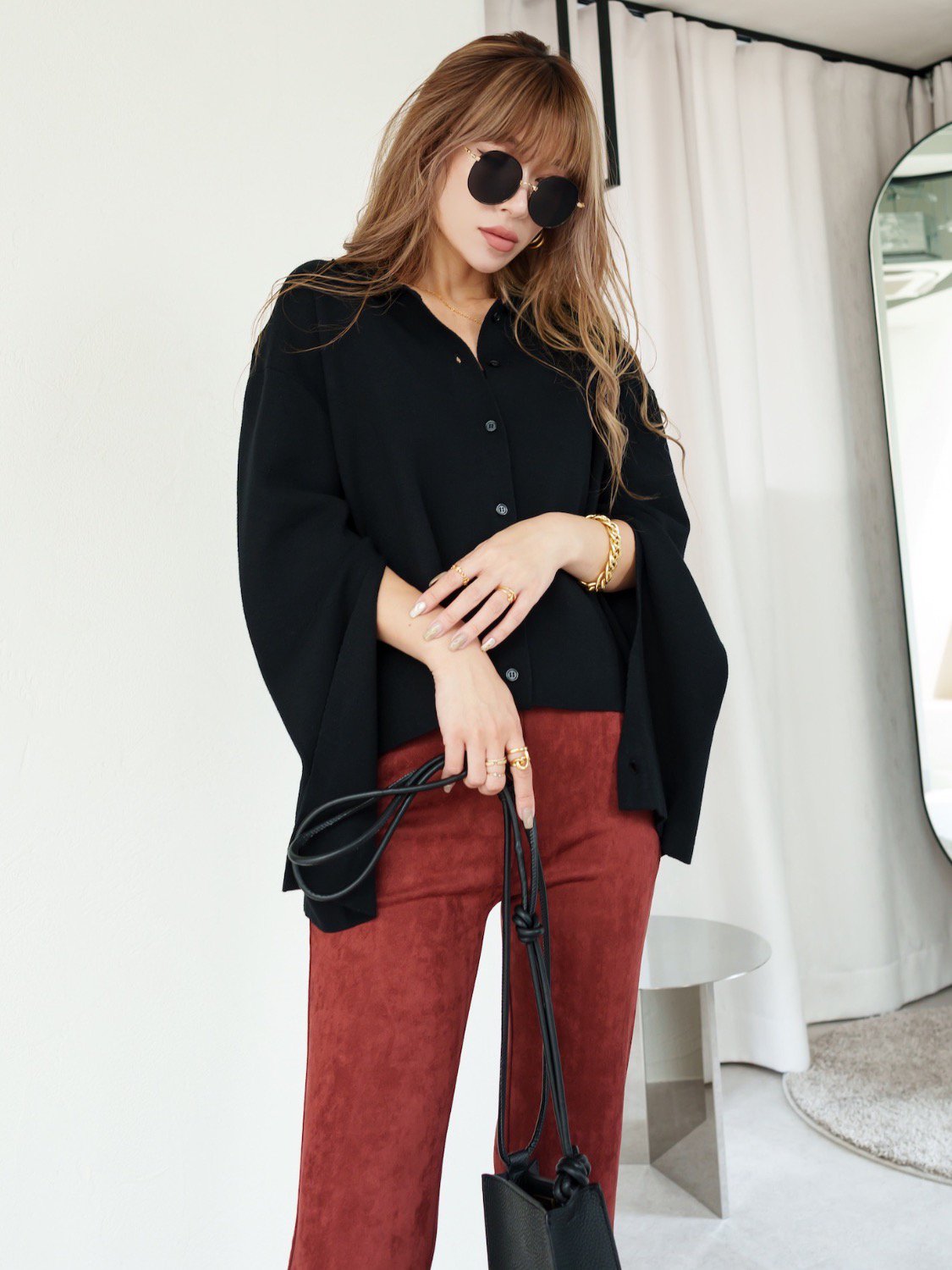 ミラノリブ Knit シャツ