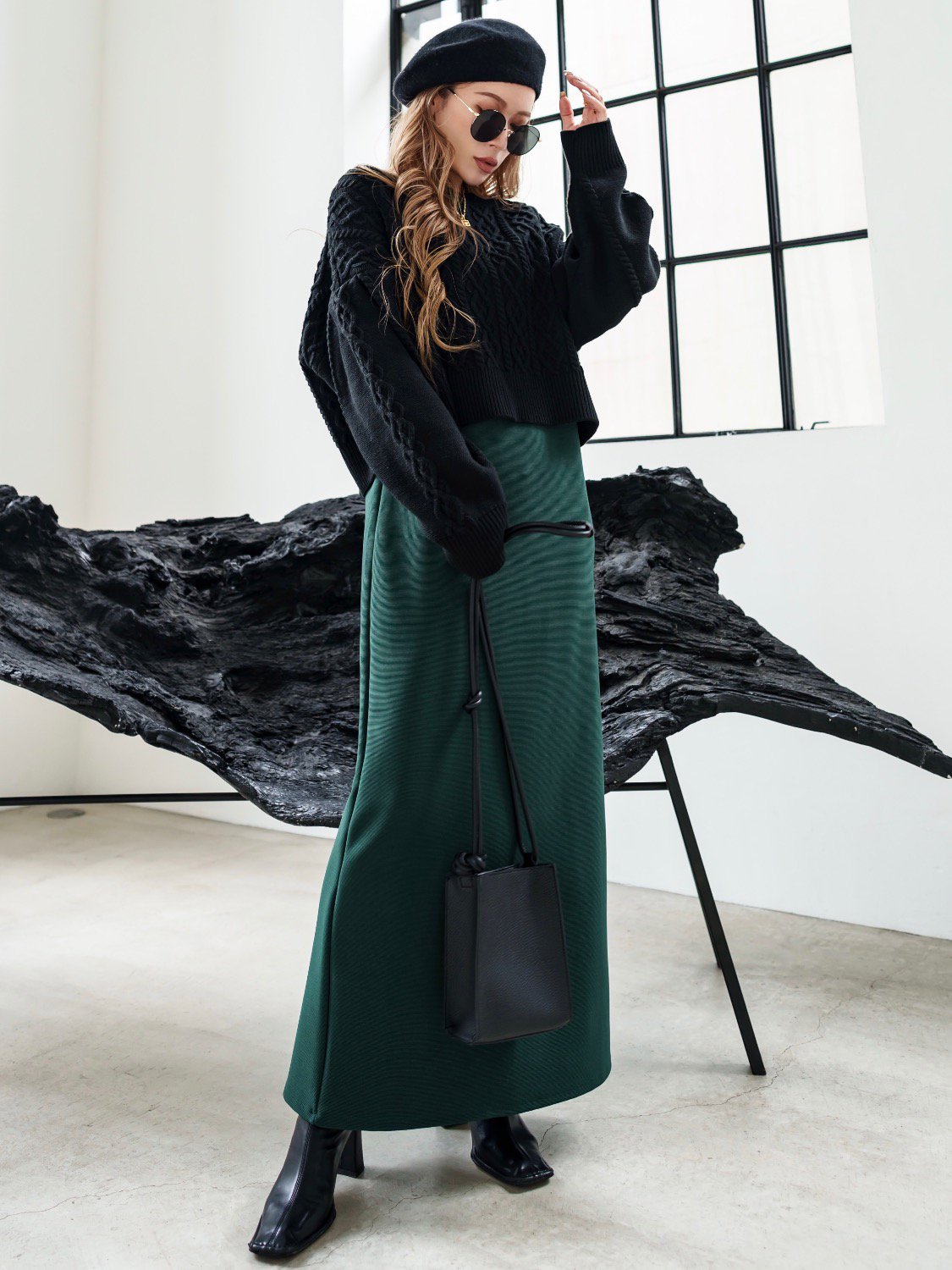 2way ケーブル カーディガン