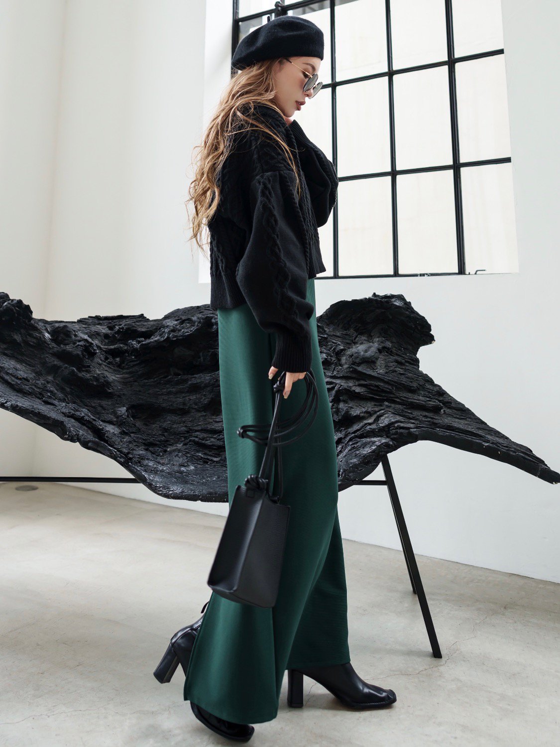 2way ケーブル カーディガン