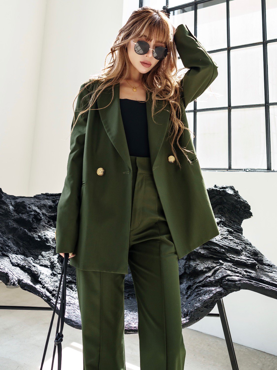 Over double-breasted jacket
