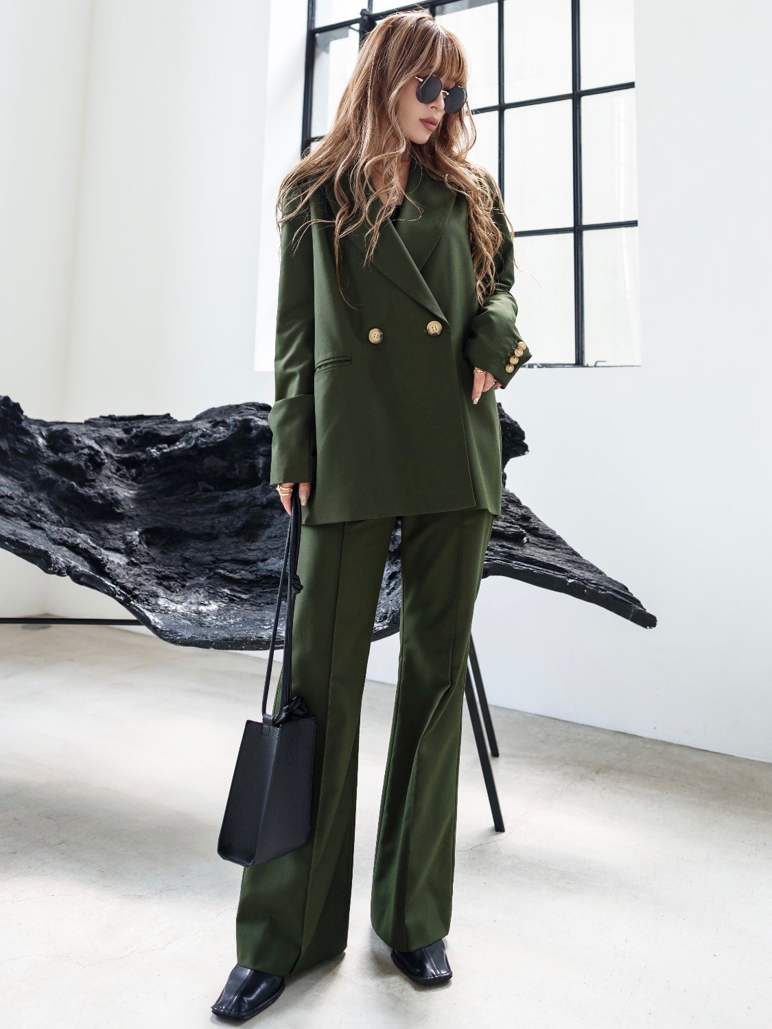 Over double-breasted jacket