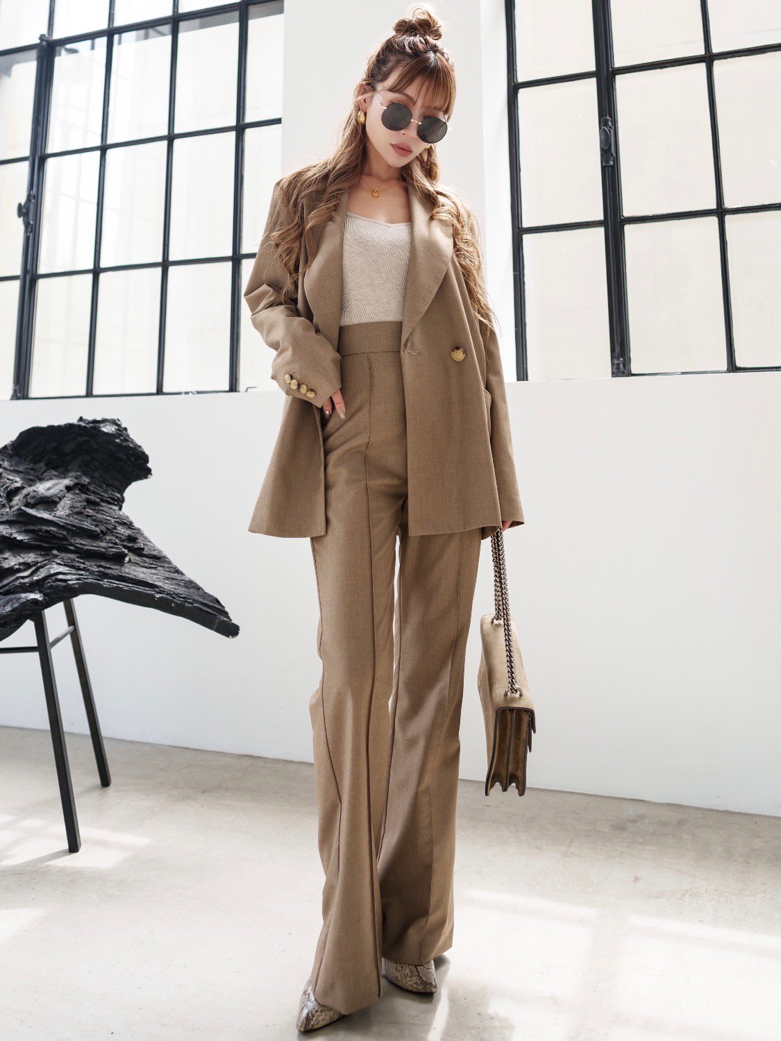 Over double-breasted jacket
