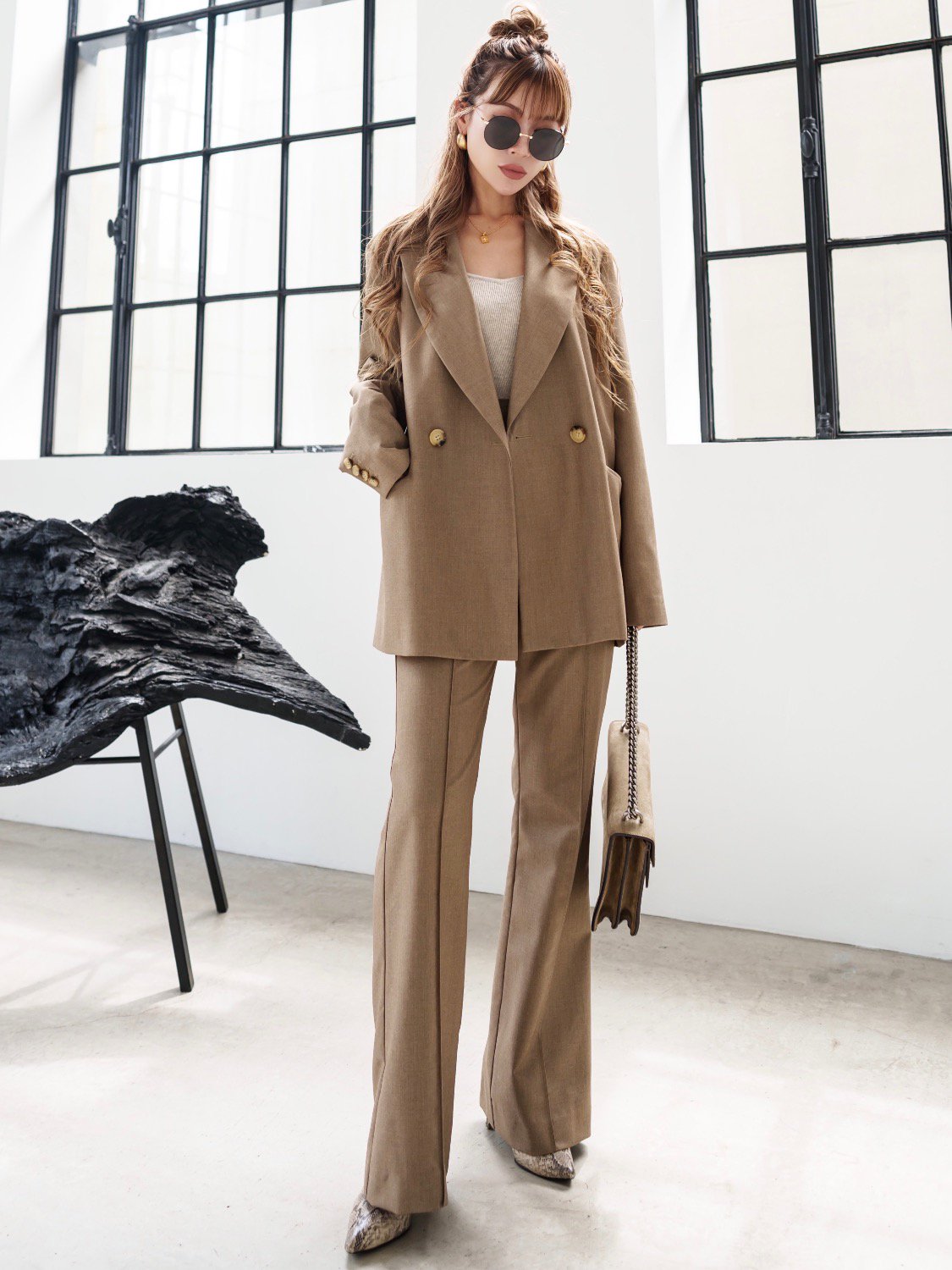 Over double-breasted jacket