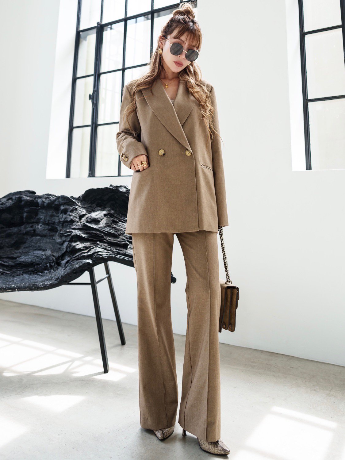 Over double-breasted jacket