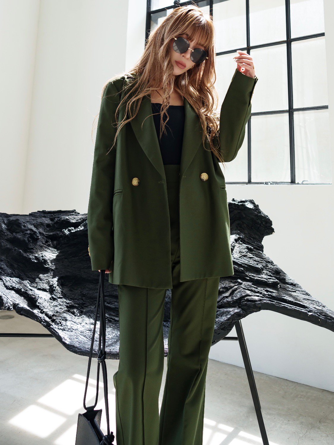 Over double-breasted jacket
