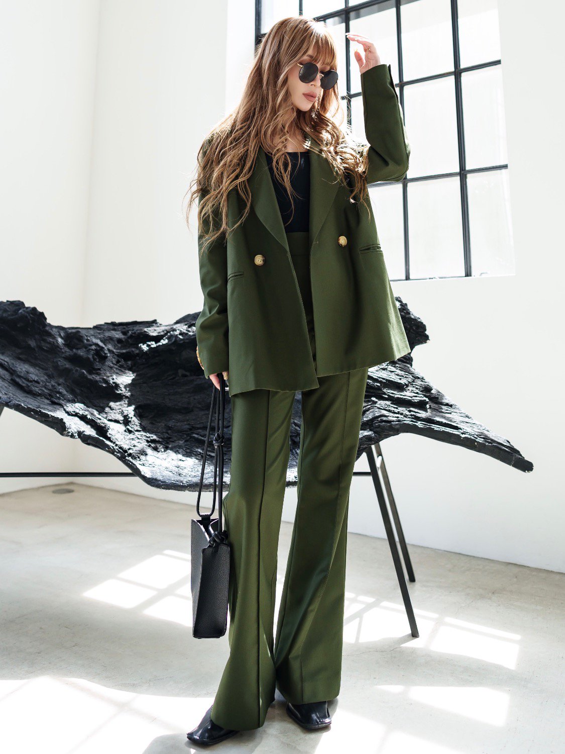 Over double-breasted jacket