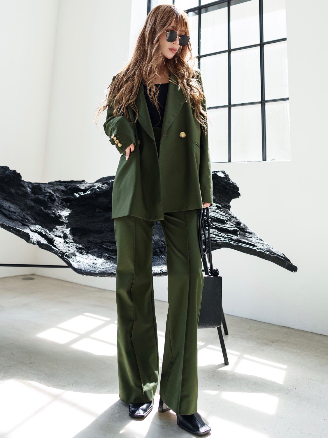 Over double-breasted jacket