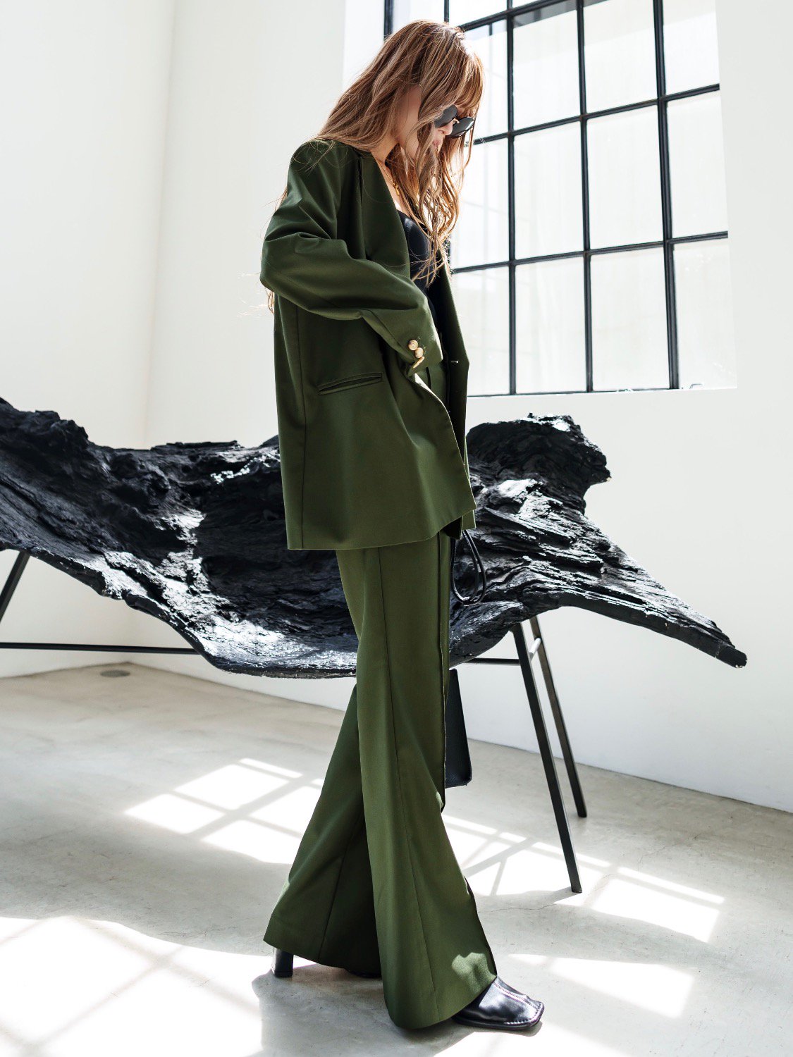 Over double-breasted jacket