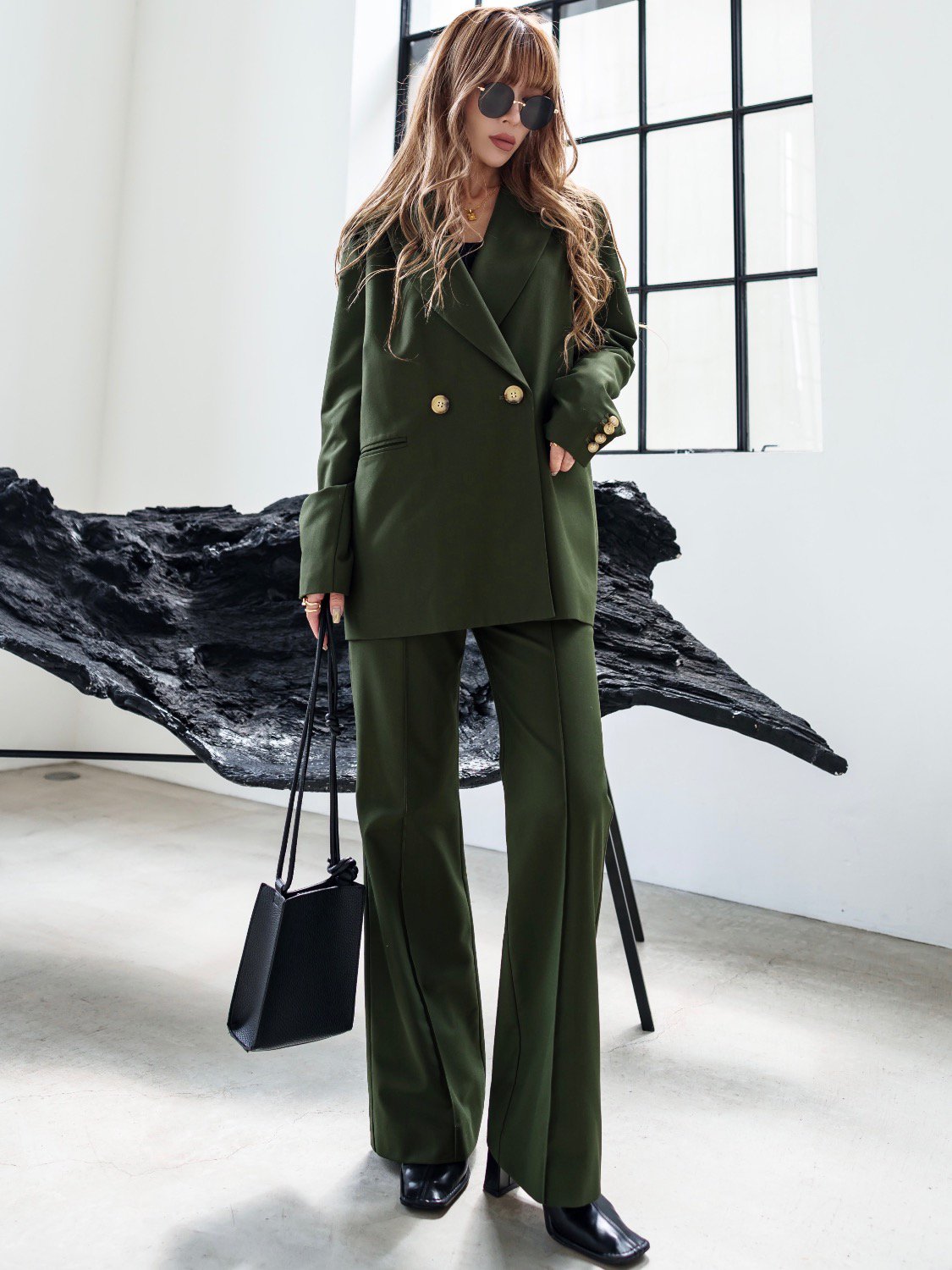 Over double-breasted jacket