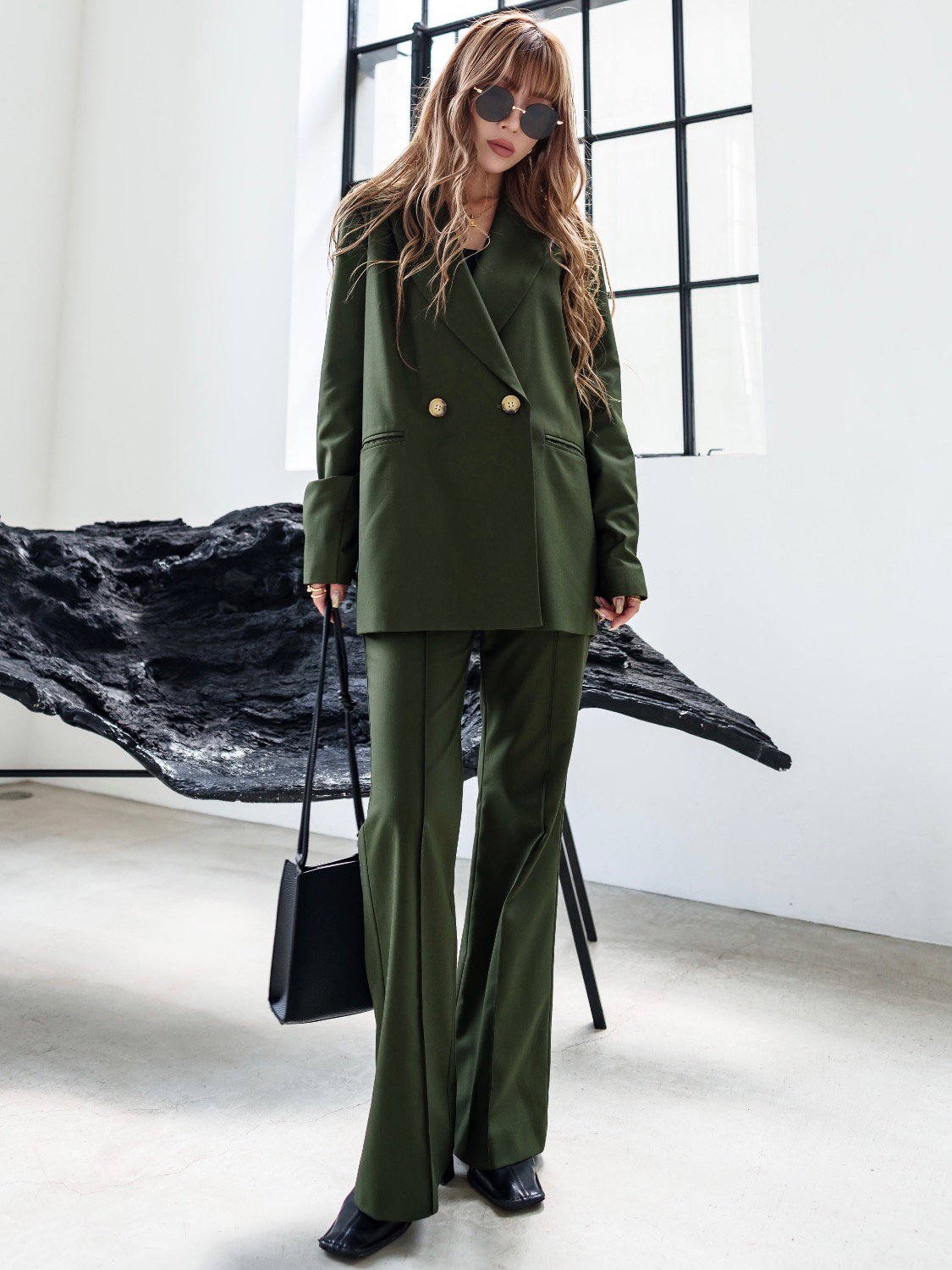 Over double-breasted jacket