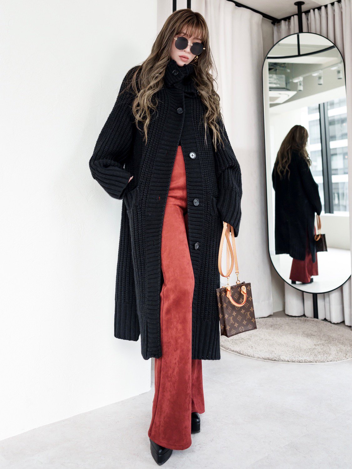 オフタートル Knit カーディガン 