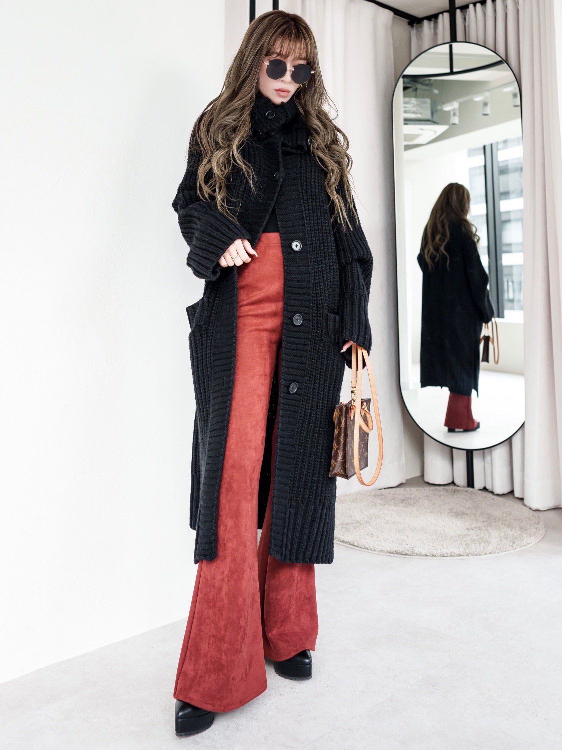 オフタートル Knit カーディガン