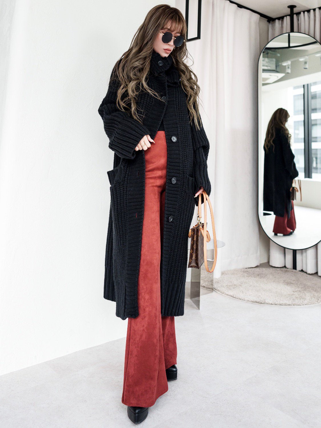 オフタートル Knit カーディガン