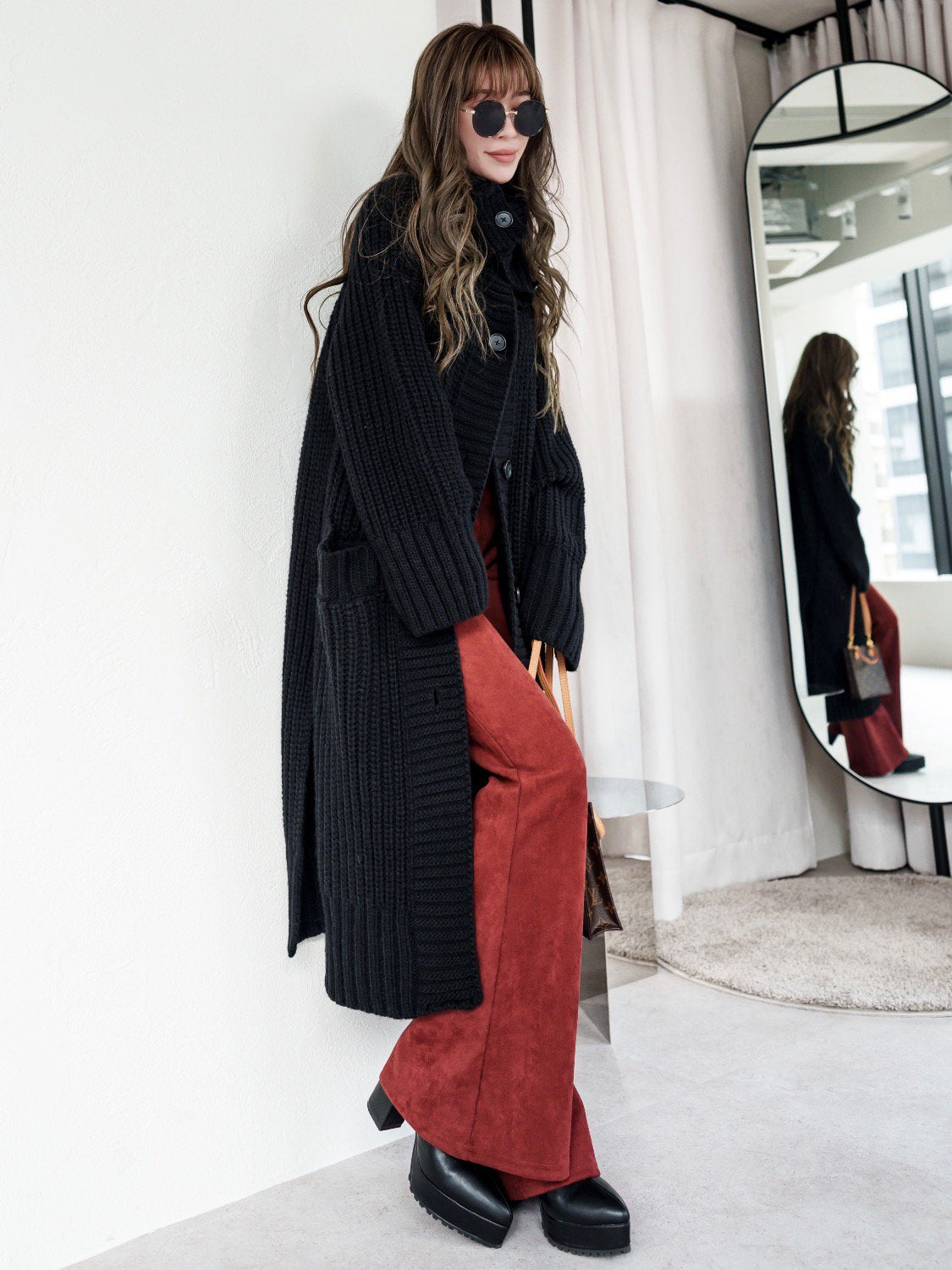 オフタートル Knit カーディガン