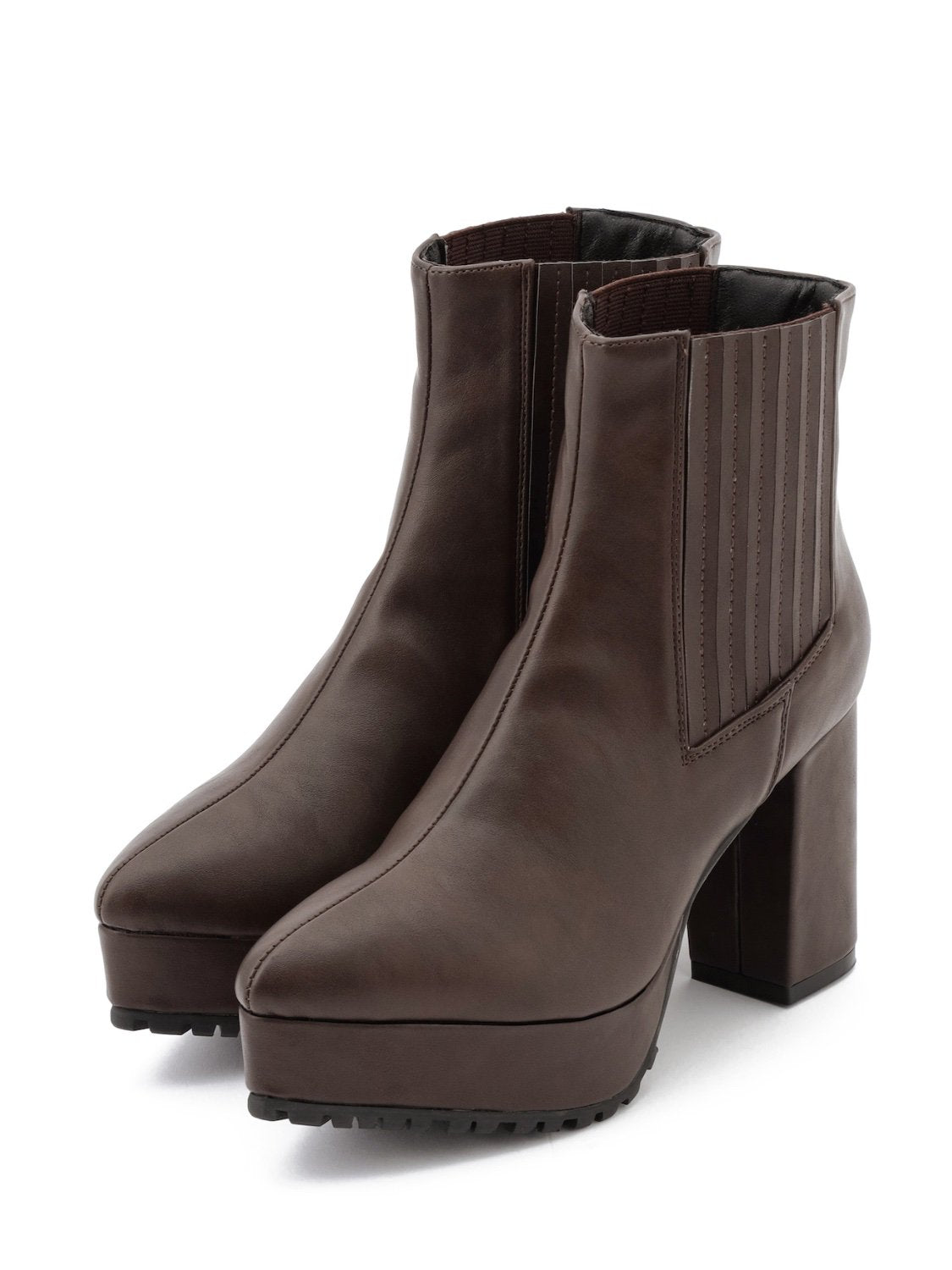 Eco-leather side gore short boots