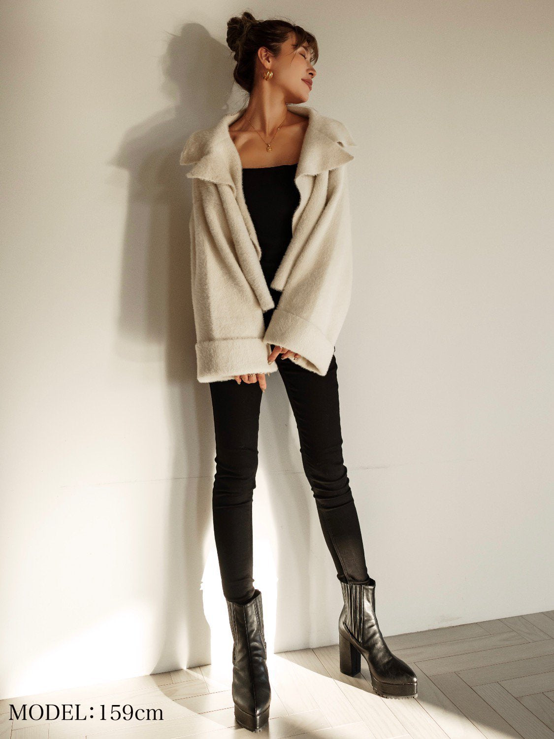 Eco-leather side gore short boots
