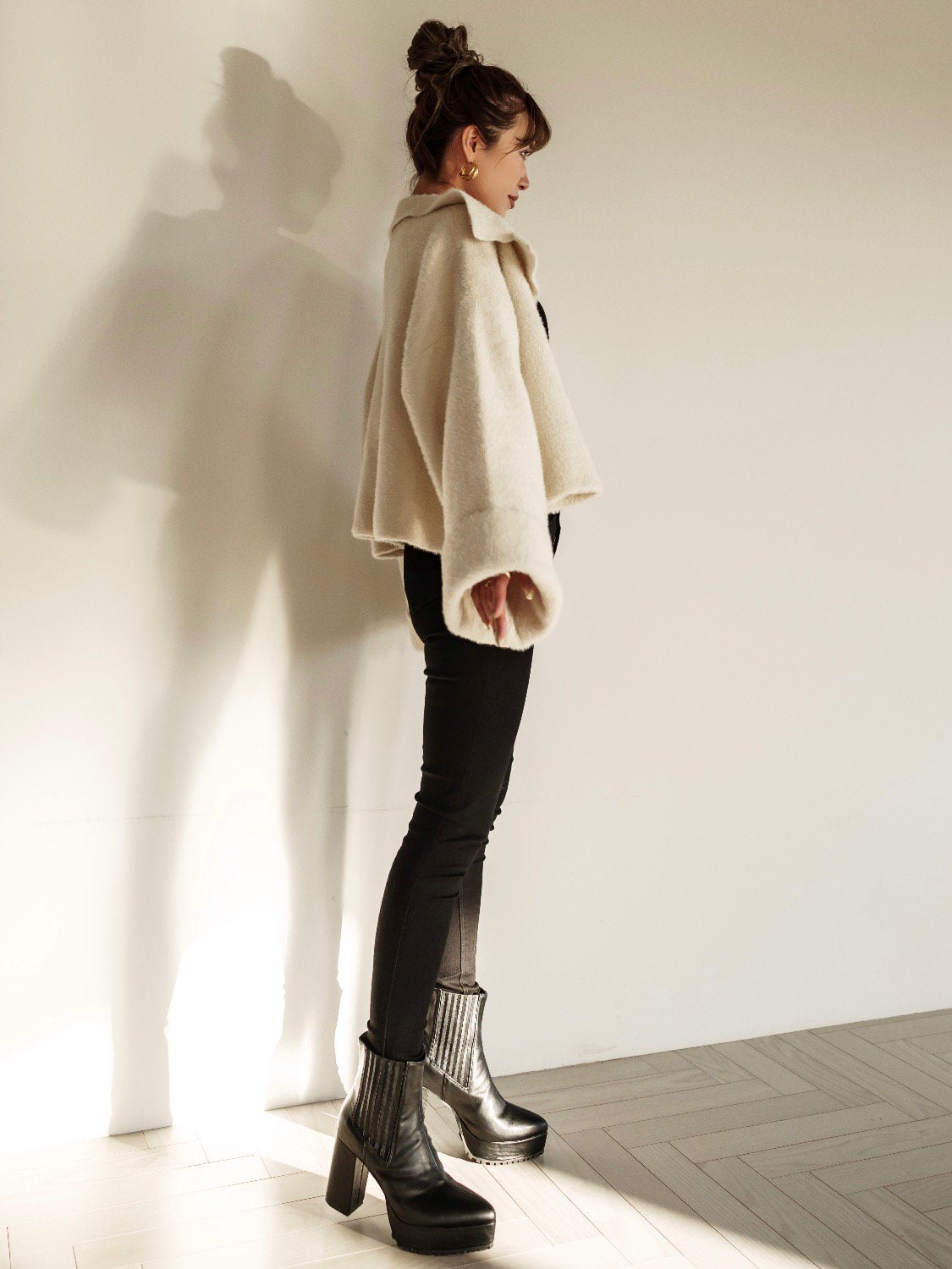 Eco-leather side gore short boots