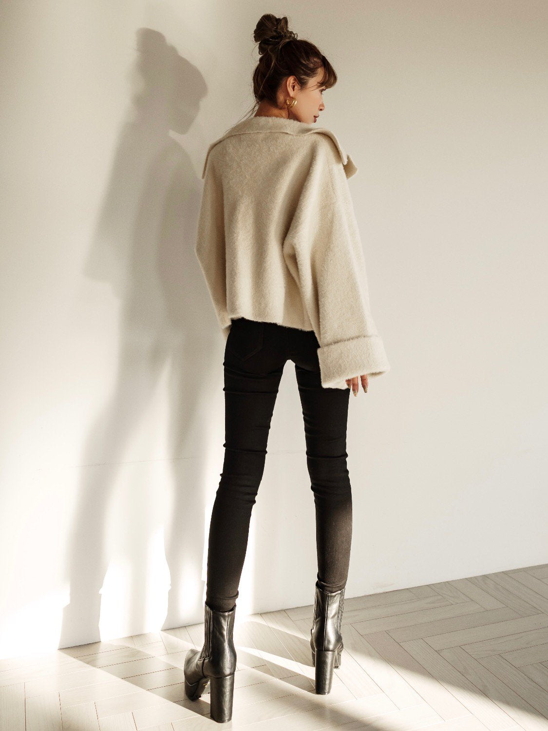 Eco-leather side gore short boots
