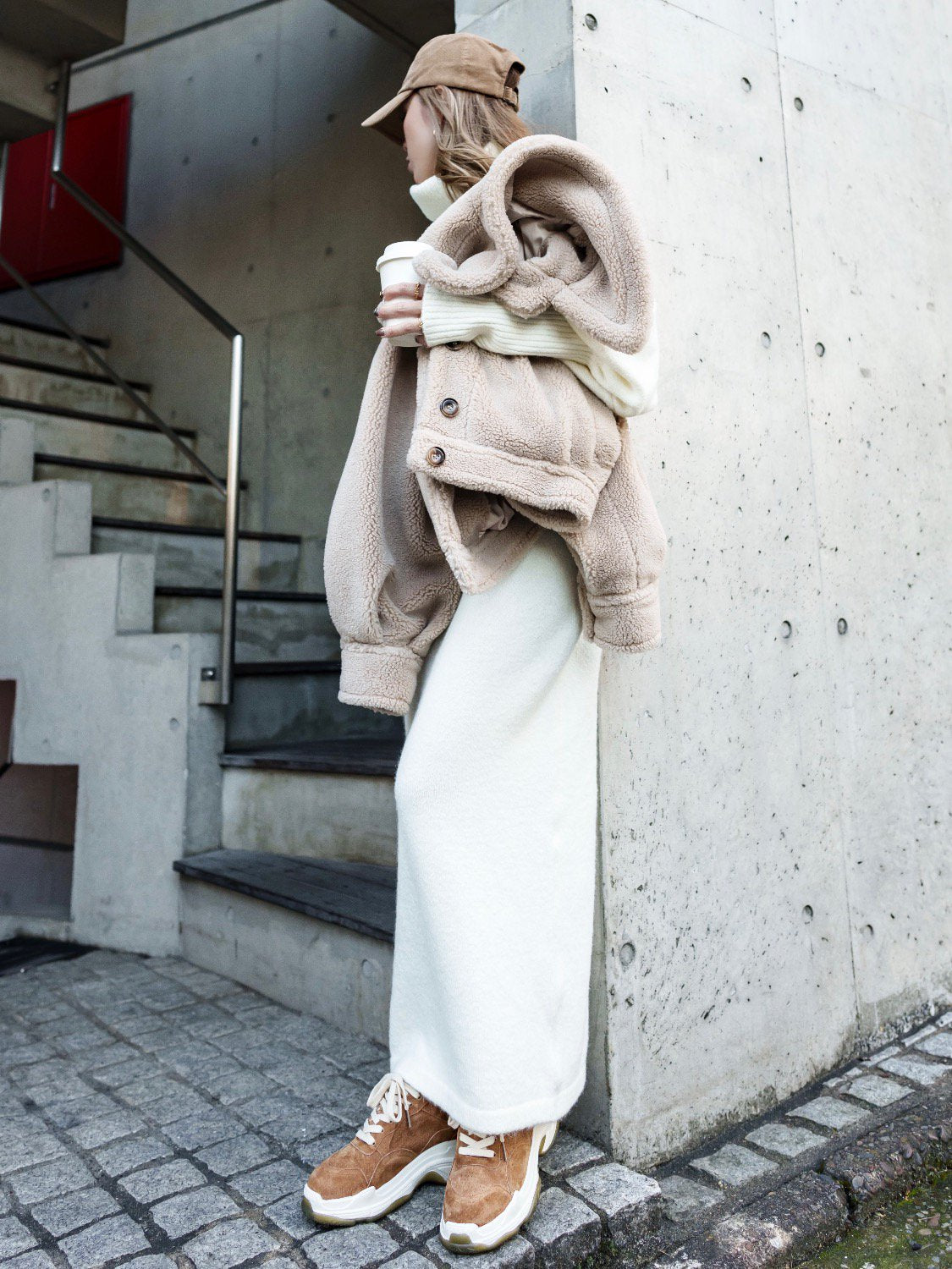 Nuance-color レザー スニーカー