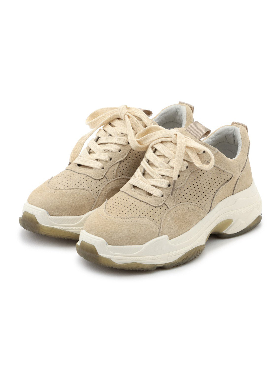 Nuance-color leather sneakers