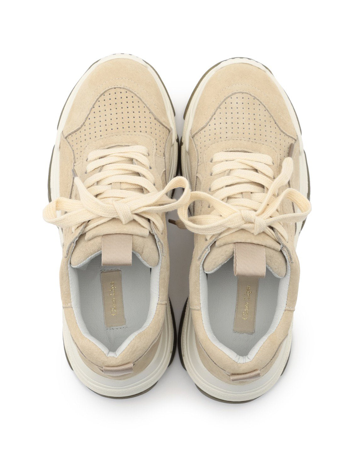 Nuance-color leather sneakers
