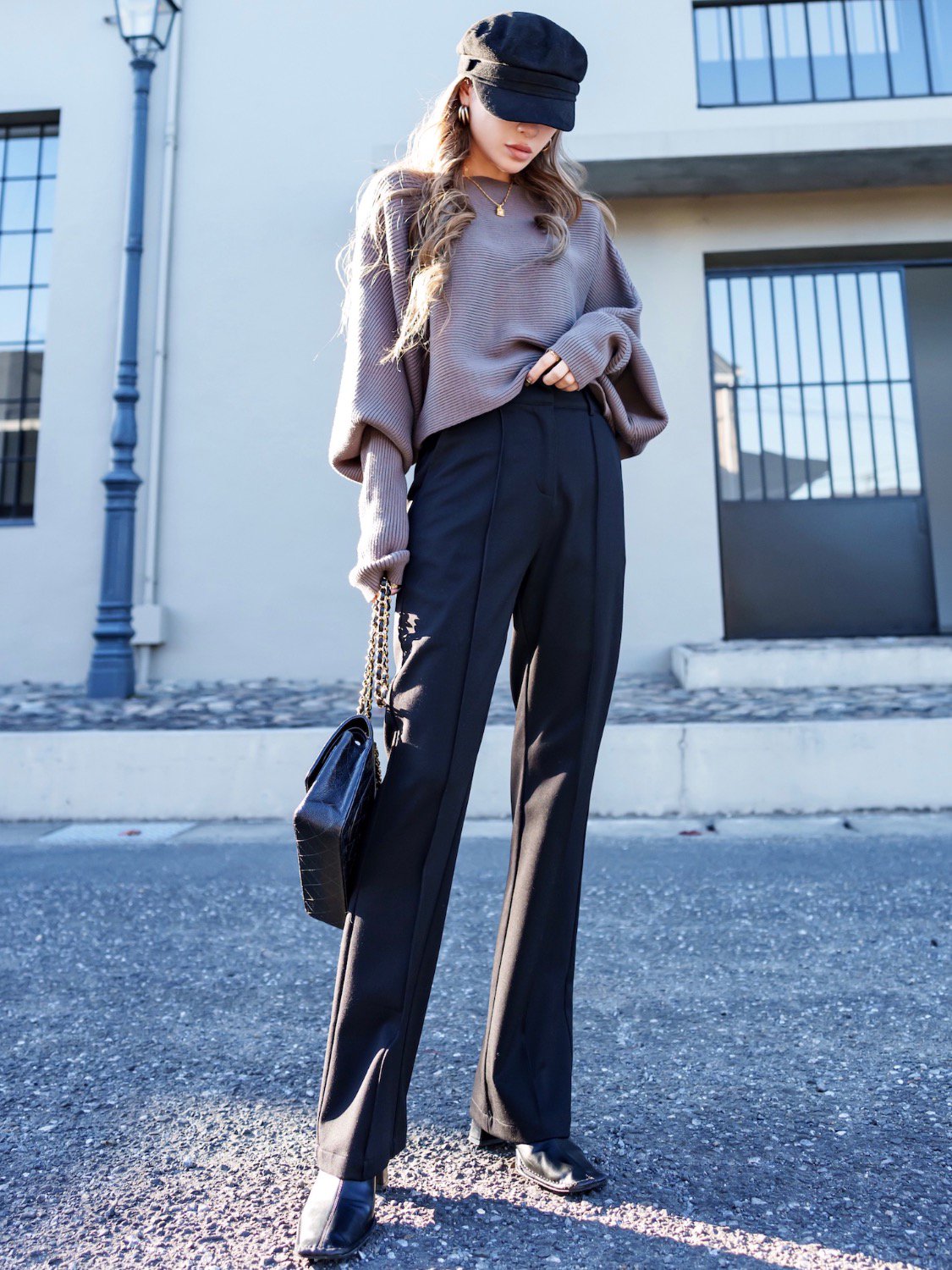 Center seam straight pants