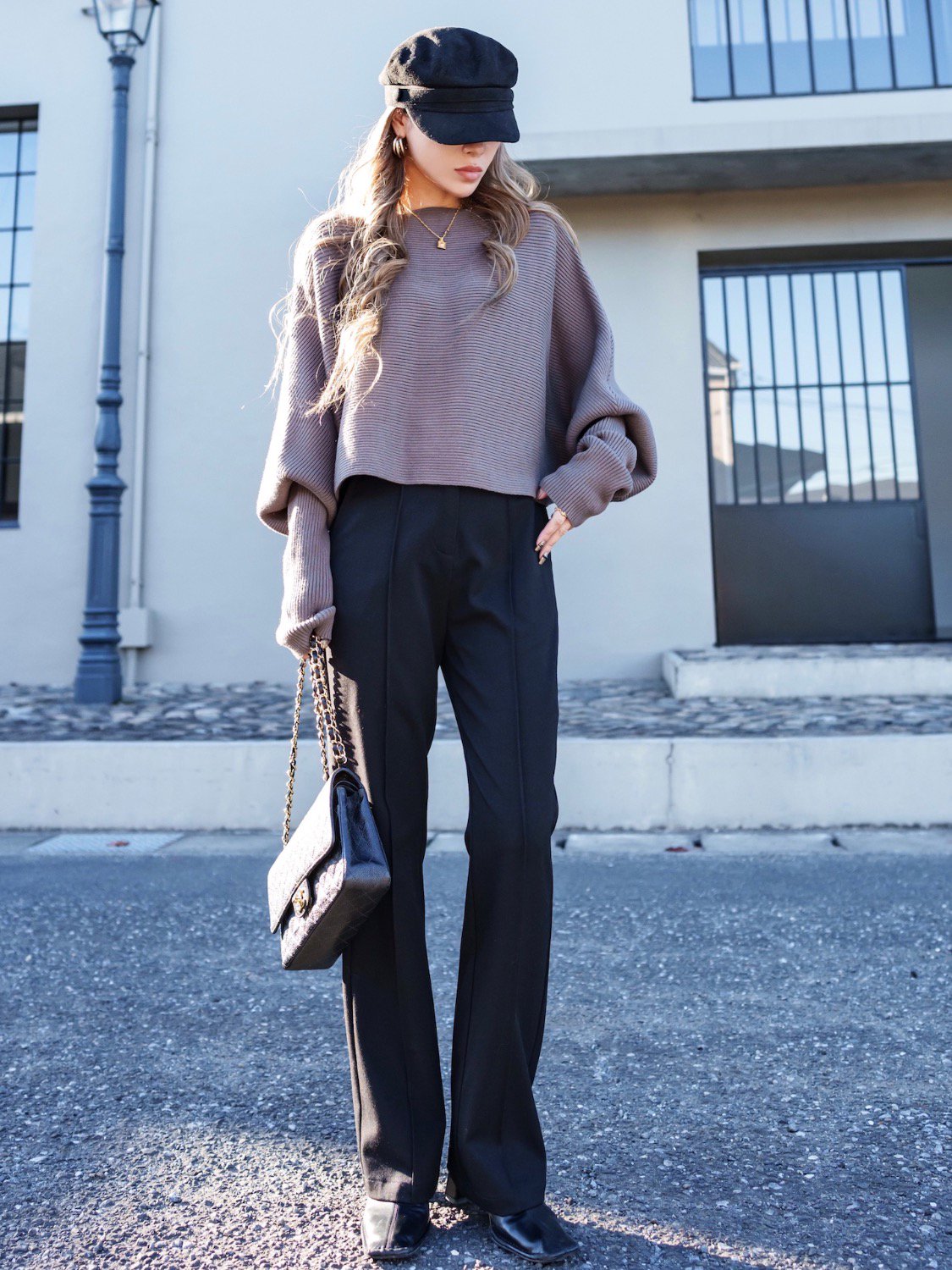 Center seam straight pants