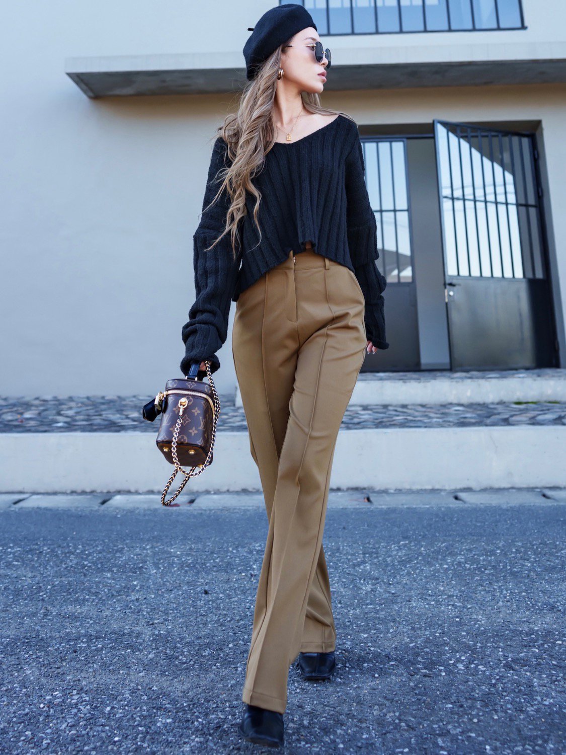 Center seam straight pants
