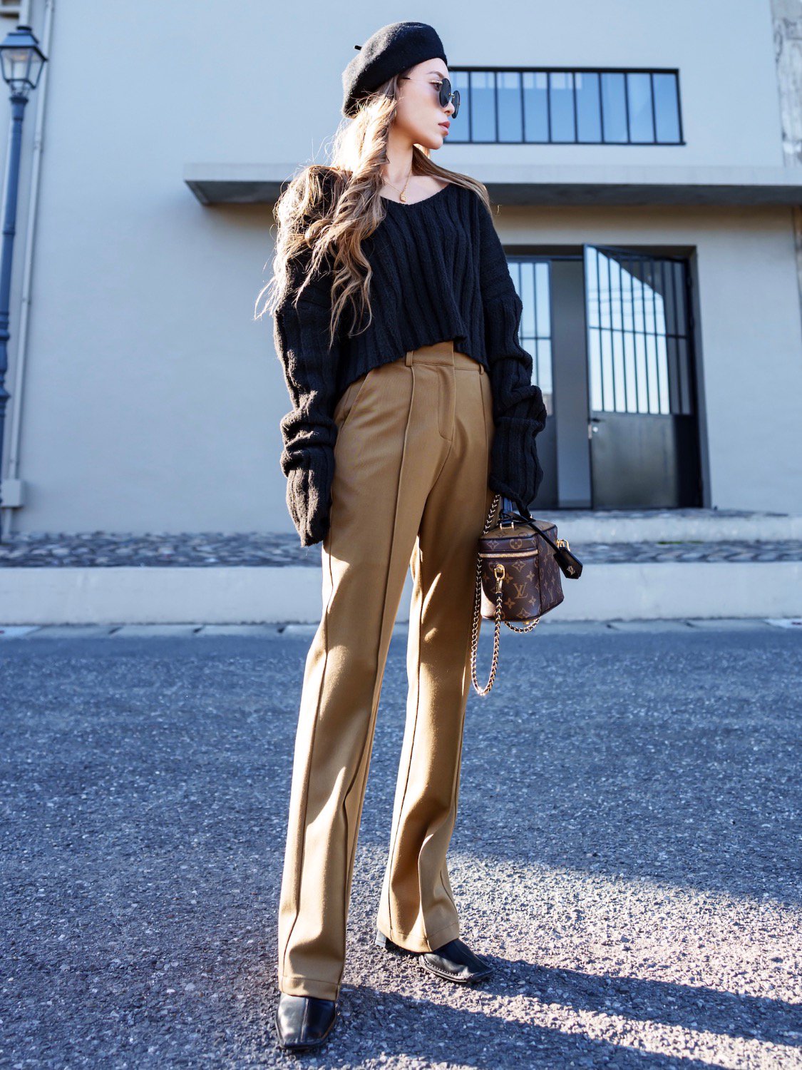 Center seam straight pants