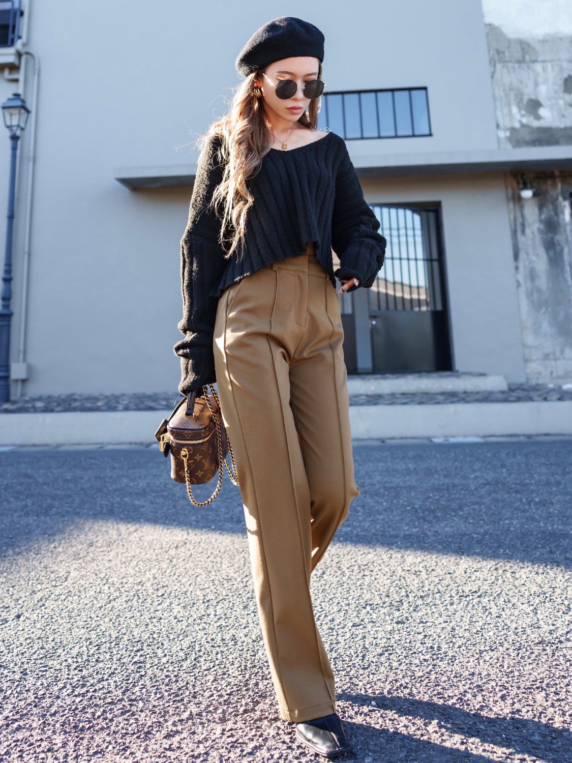 Center seam straight pants