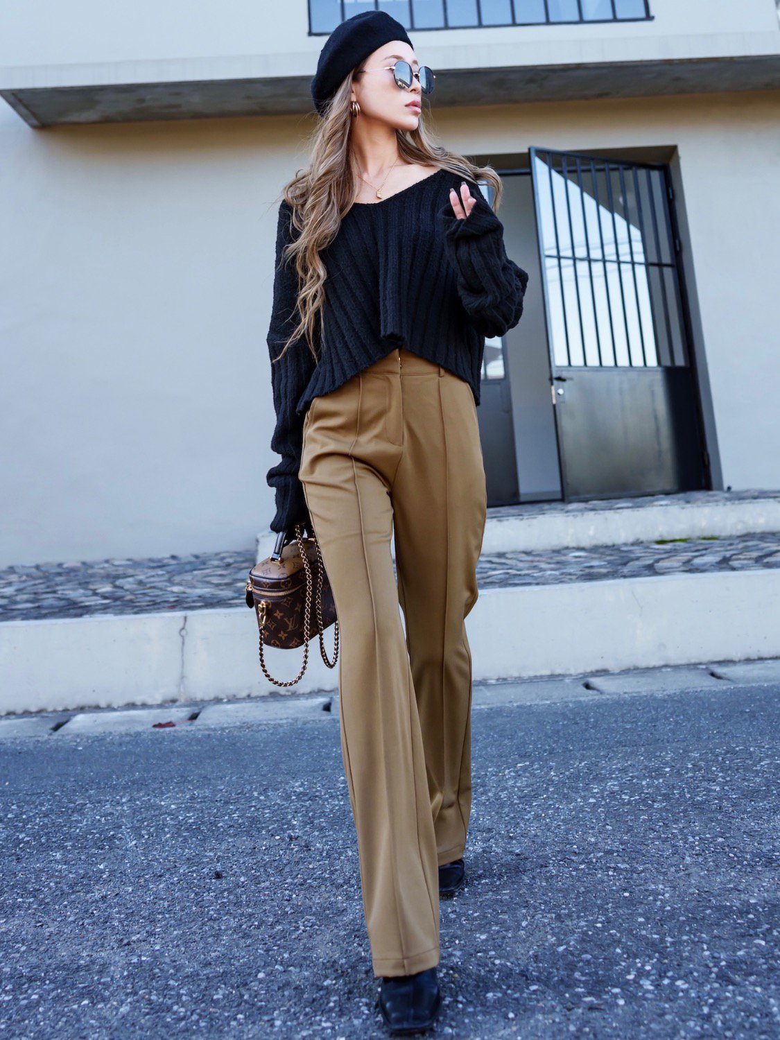 Center seam straight pants