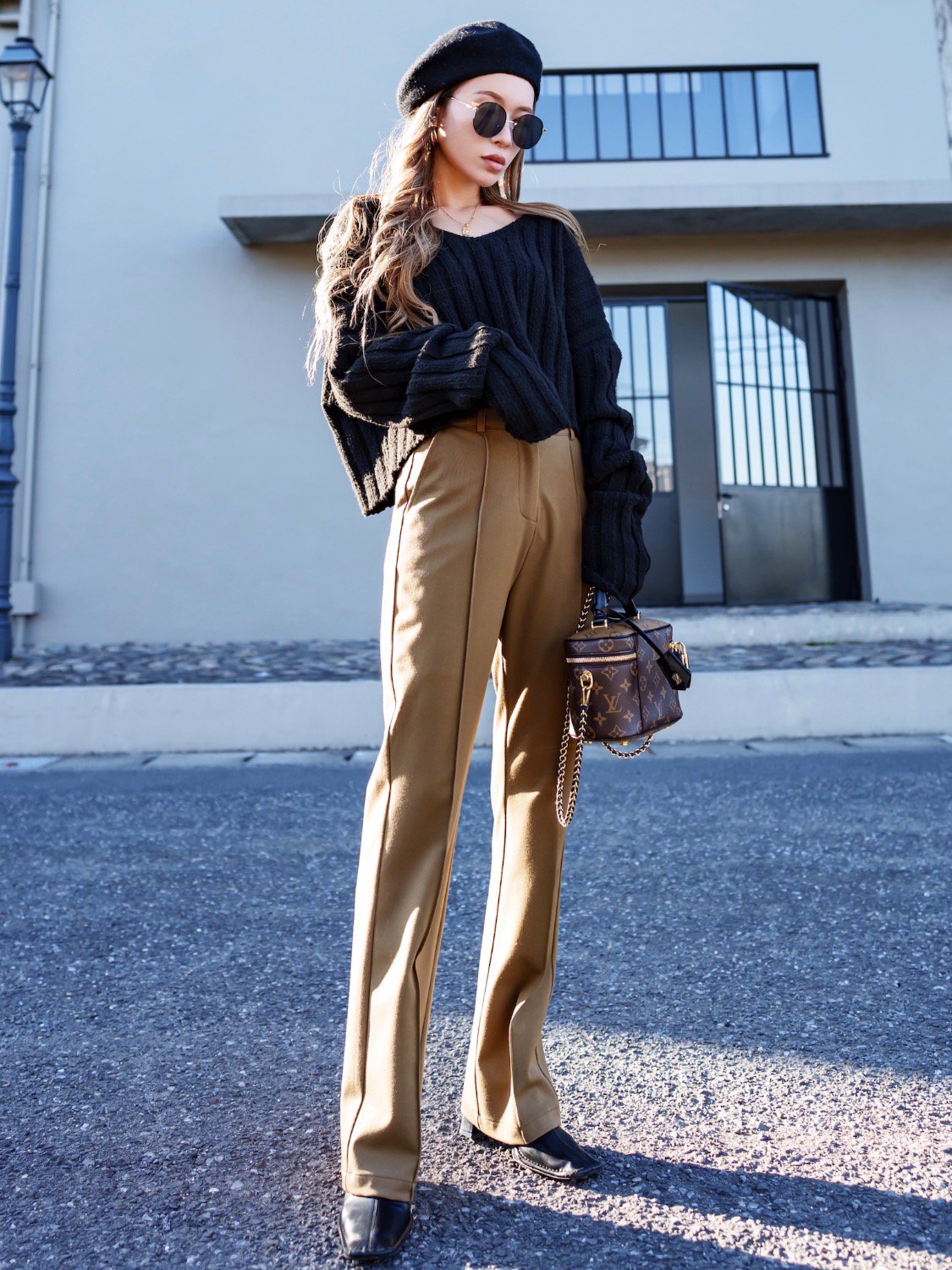 Center seam straight pants