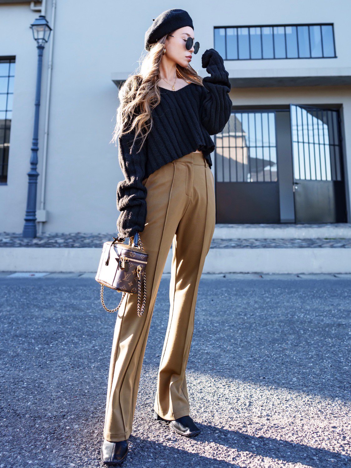Center seam straight pants