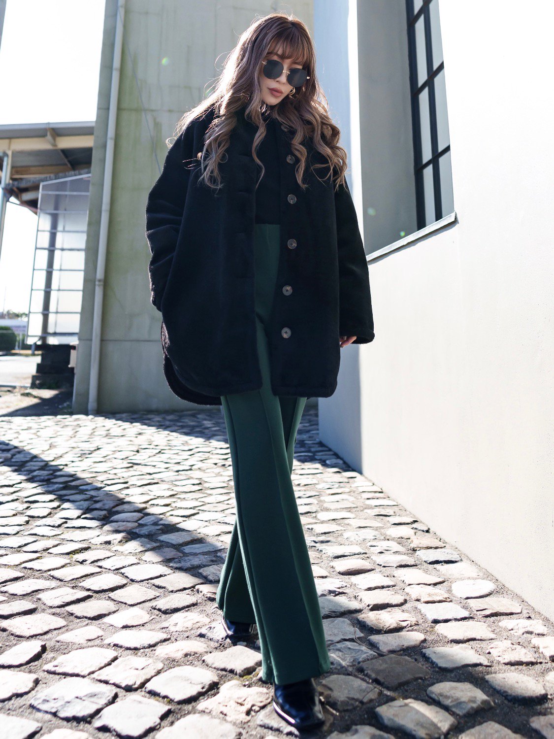 リバーシブル Boa キルティング コート