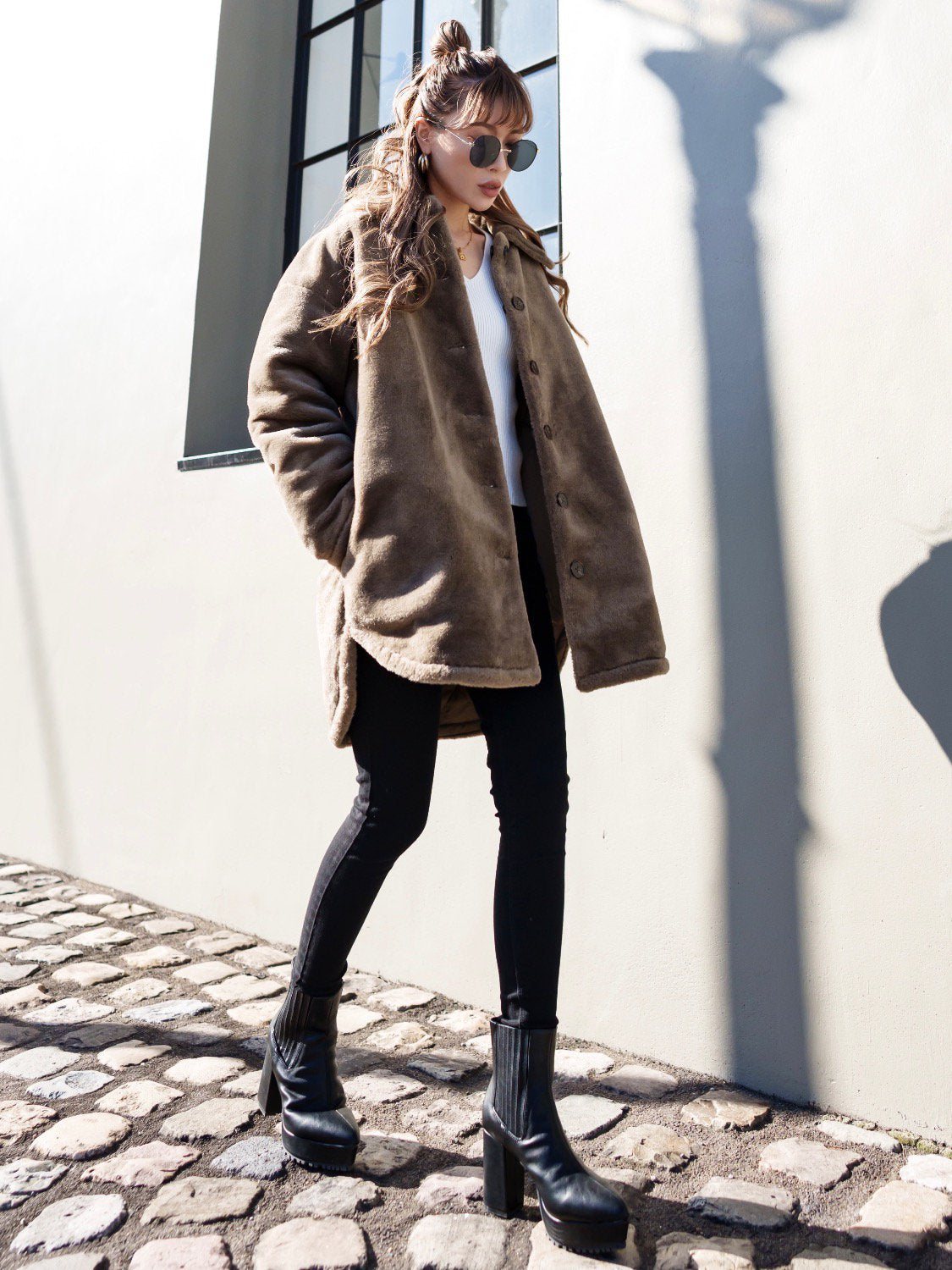 リバーシブル Boa キルティング コート