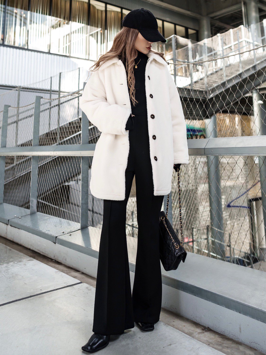 リバーシブル Boa キルティング コート