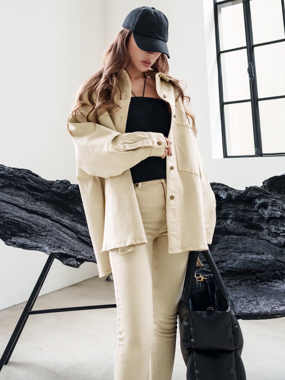 Vintage-dyed denim jacket