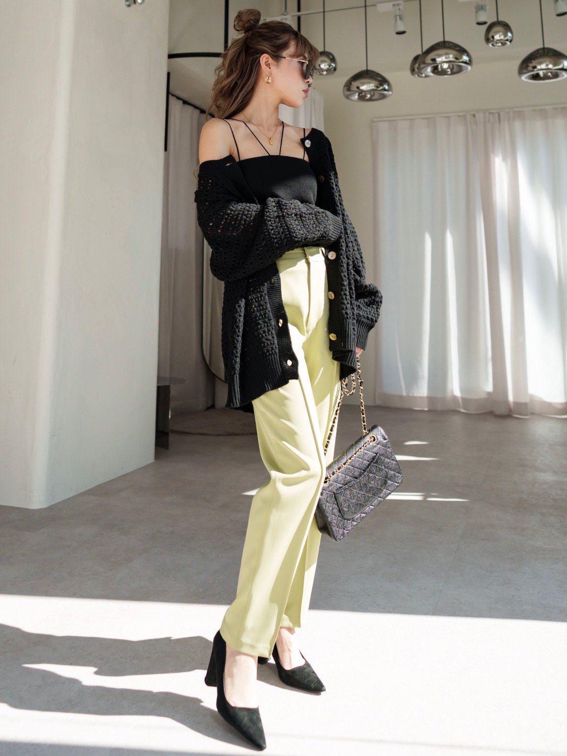 Center-seam テーパードパンツ