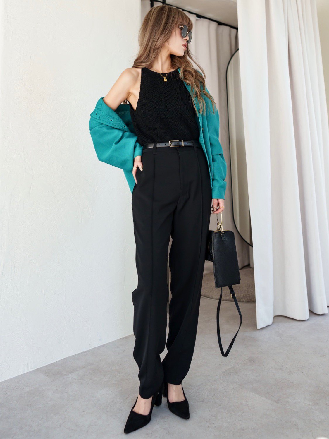 Center-seam テーパードパンツ