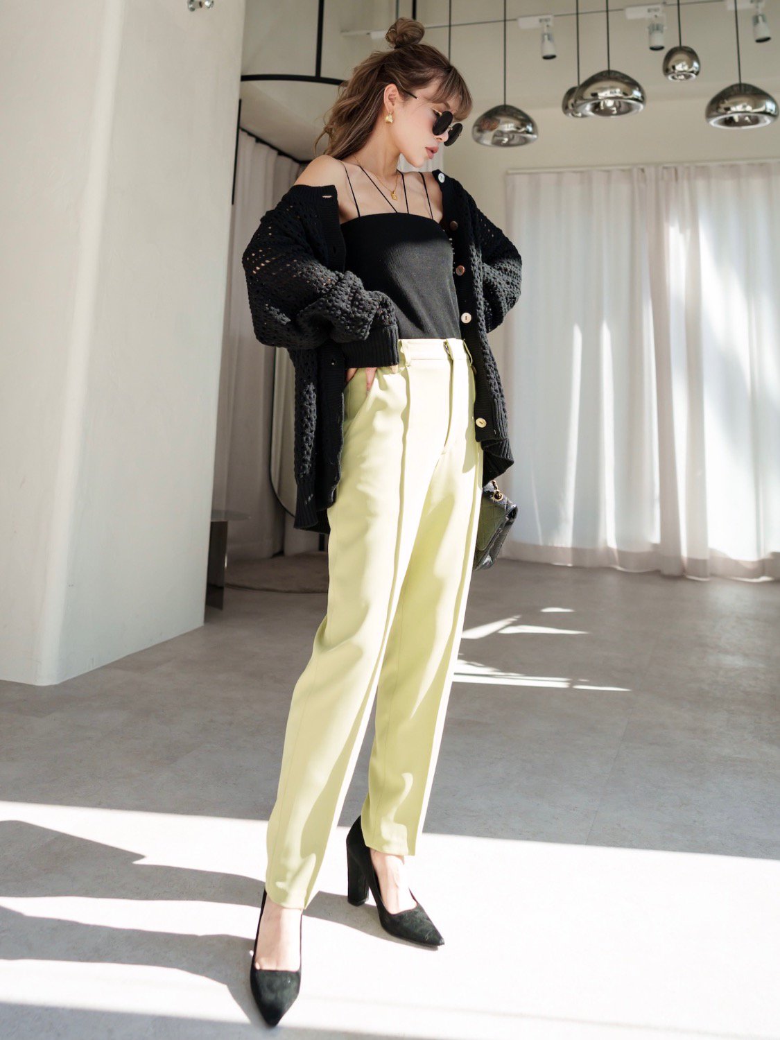 Center-seam テーパードパンツ