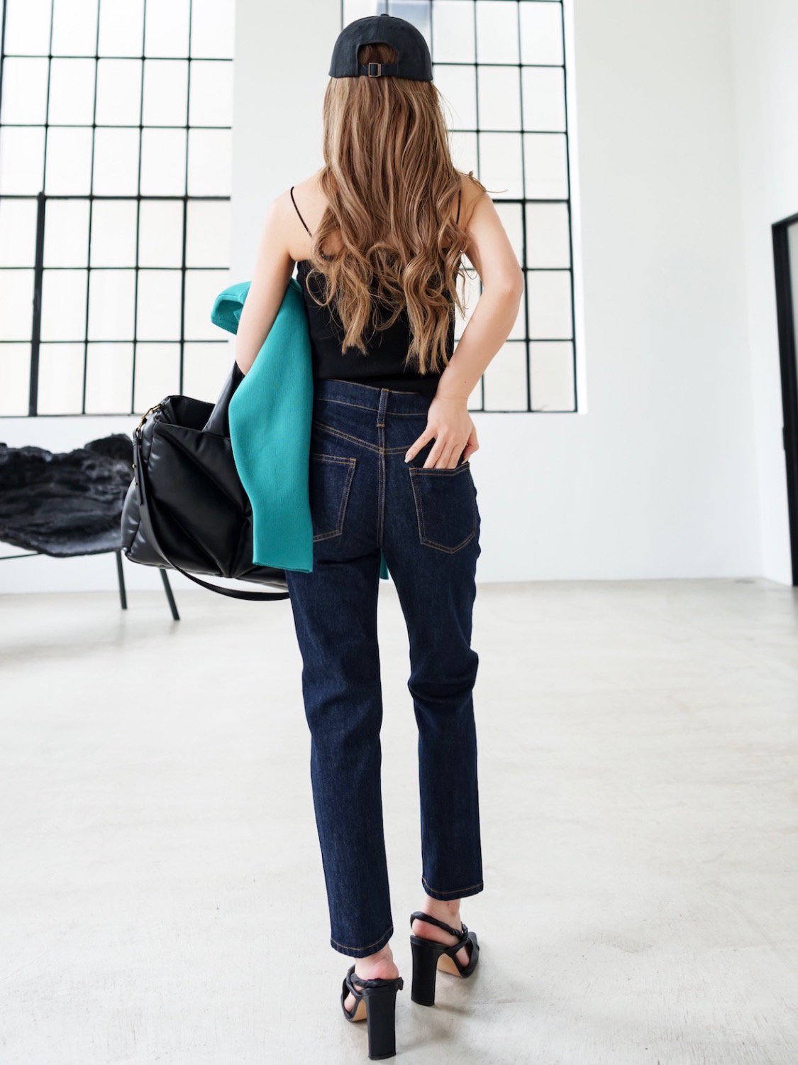 Tapered High-rise Denim