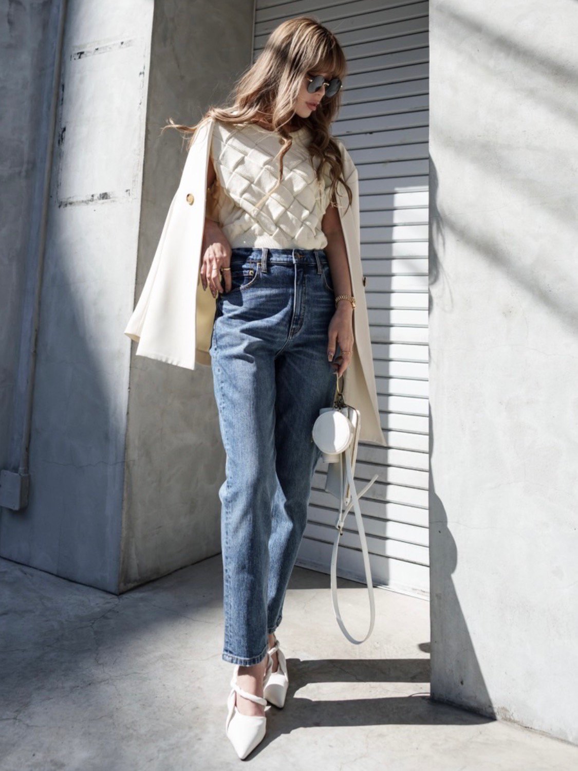 Tapered High-rise Denim