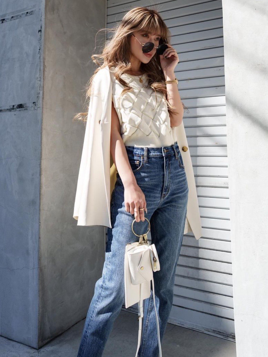 Tapered High-rise Denim