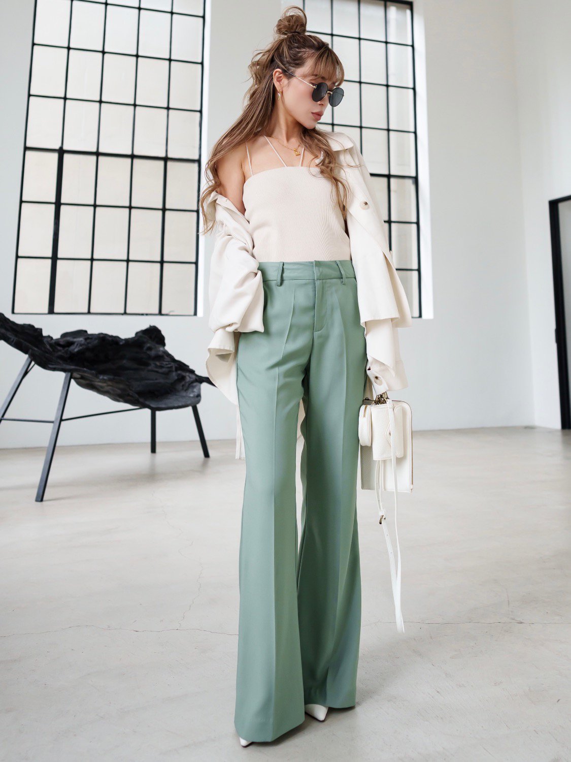 Twill Collar Pants
