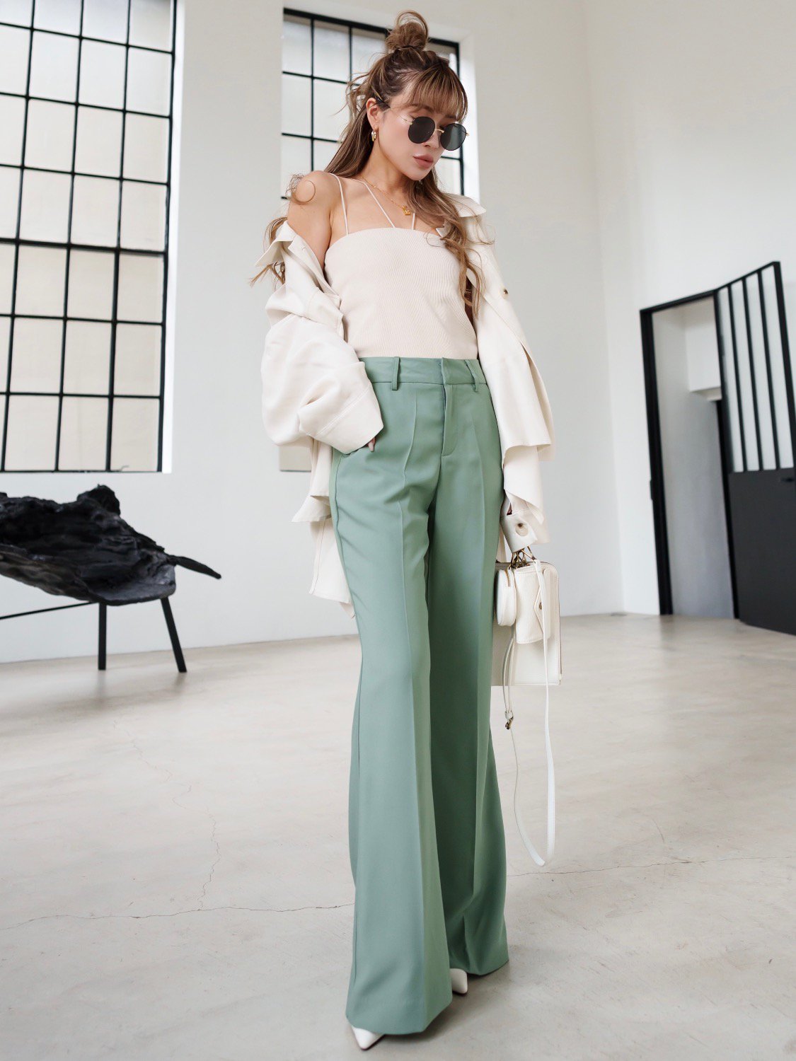 Twill Collar Pants